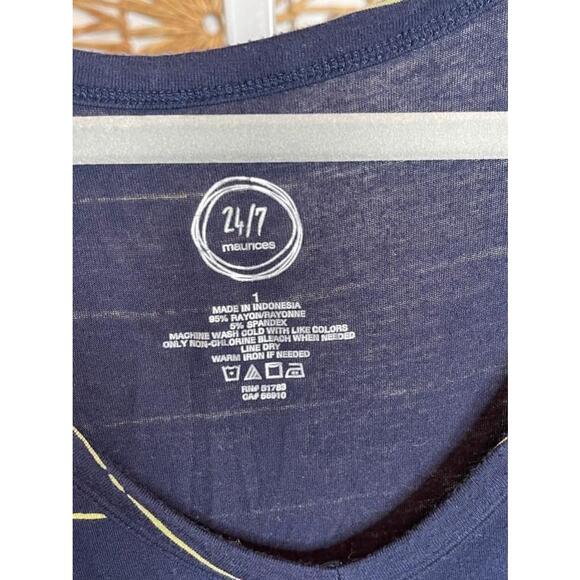 Maurice’s 24/7‎ Navy and gold tshirt size 1 - Picture 3 of 4